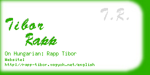 tibor rapp business card